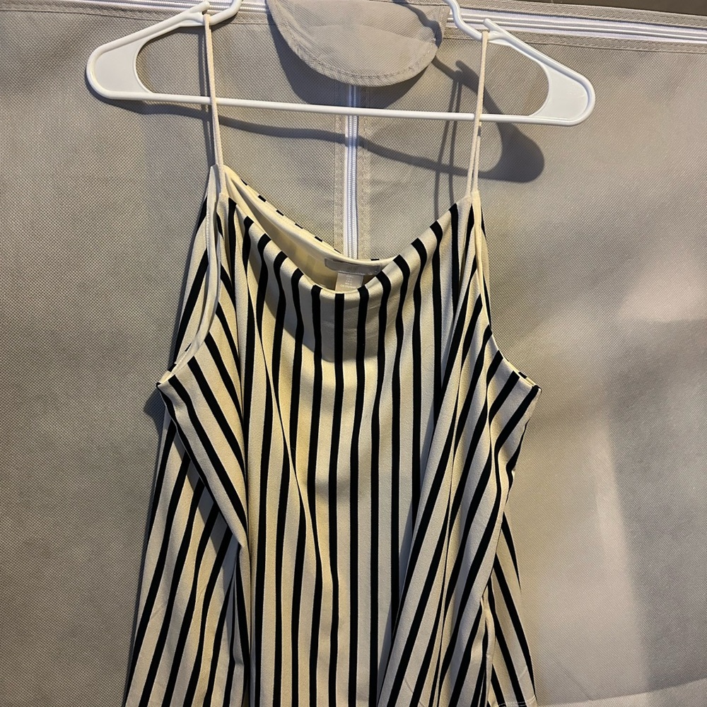 H&M Black and White Striped Camisole